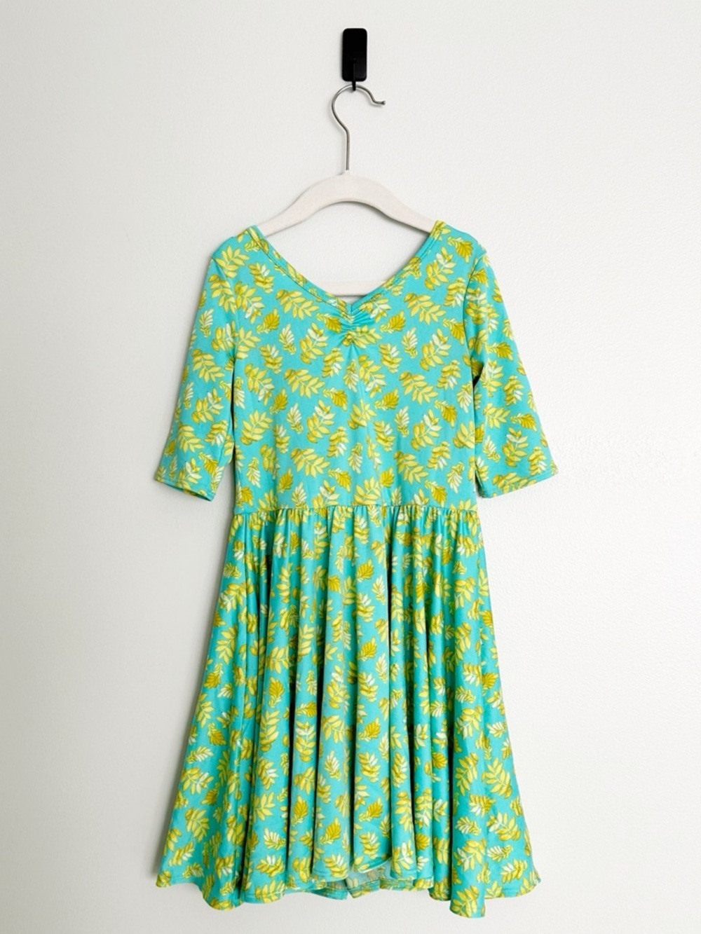 Dot Dot Smile :D Teal Vine Ballerina Twirl Dress